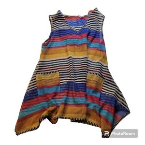 Nouveau Monde Multi Color Mesh Hooded Cover-up